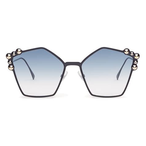 can eye pentagon fendi|Fendi Can Eye Blue Pentagonal Oversize Sunglasses .